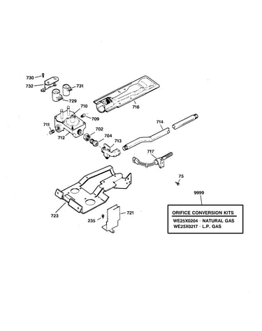 Gas valve & burner assembly