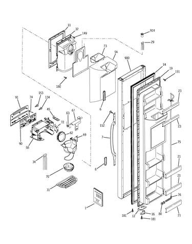 Freezer door