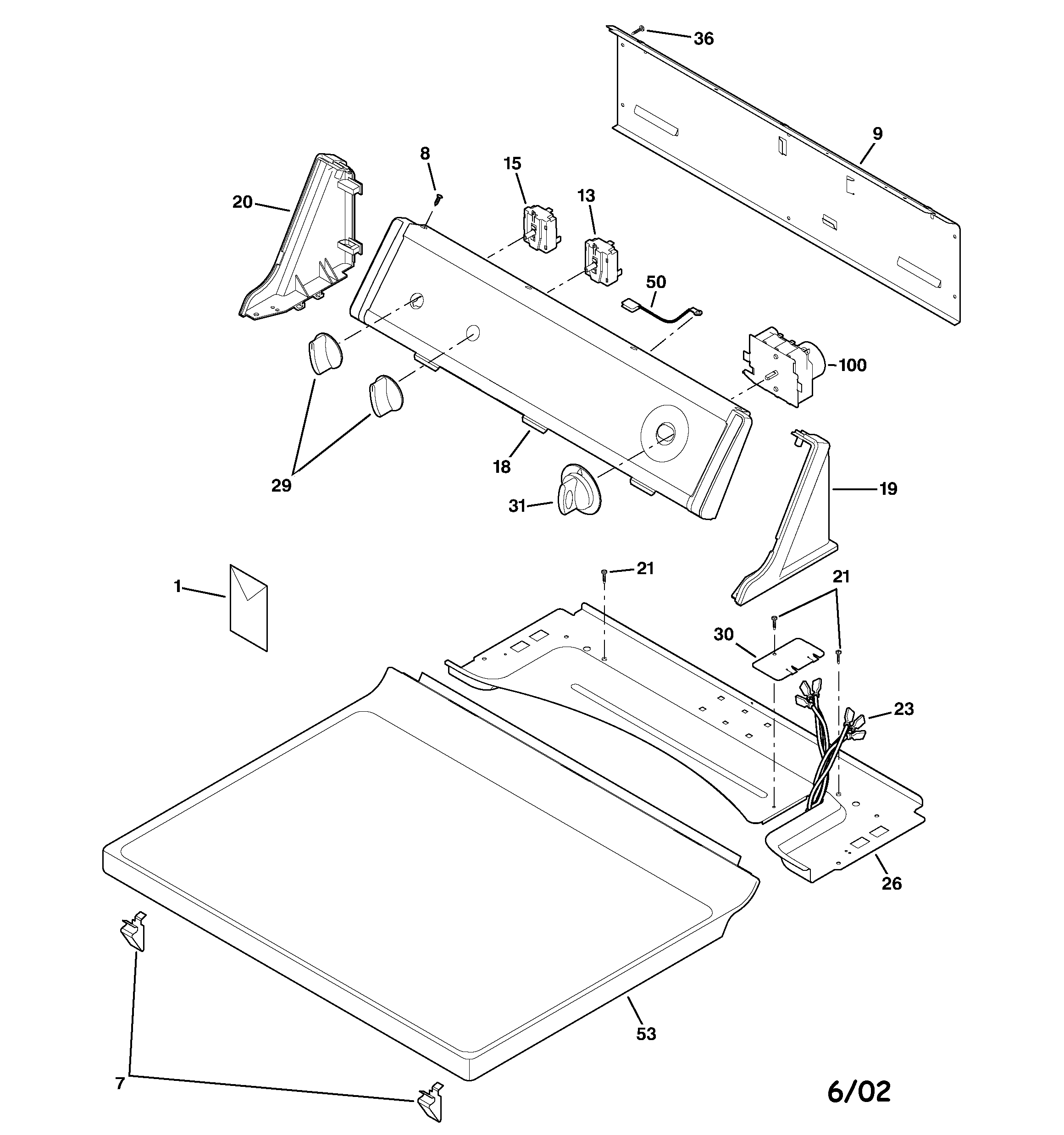 CONTROLS & TOP PANEL