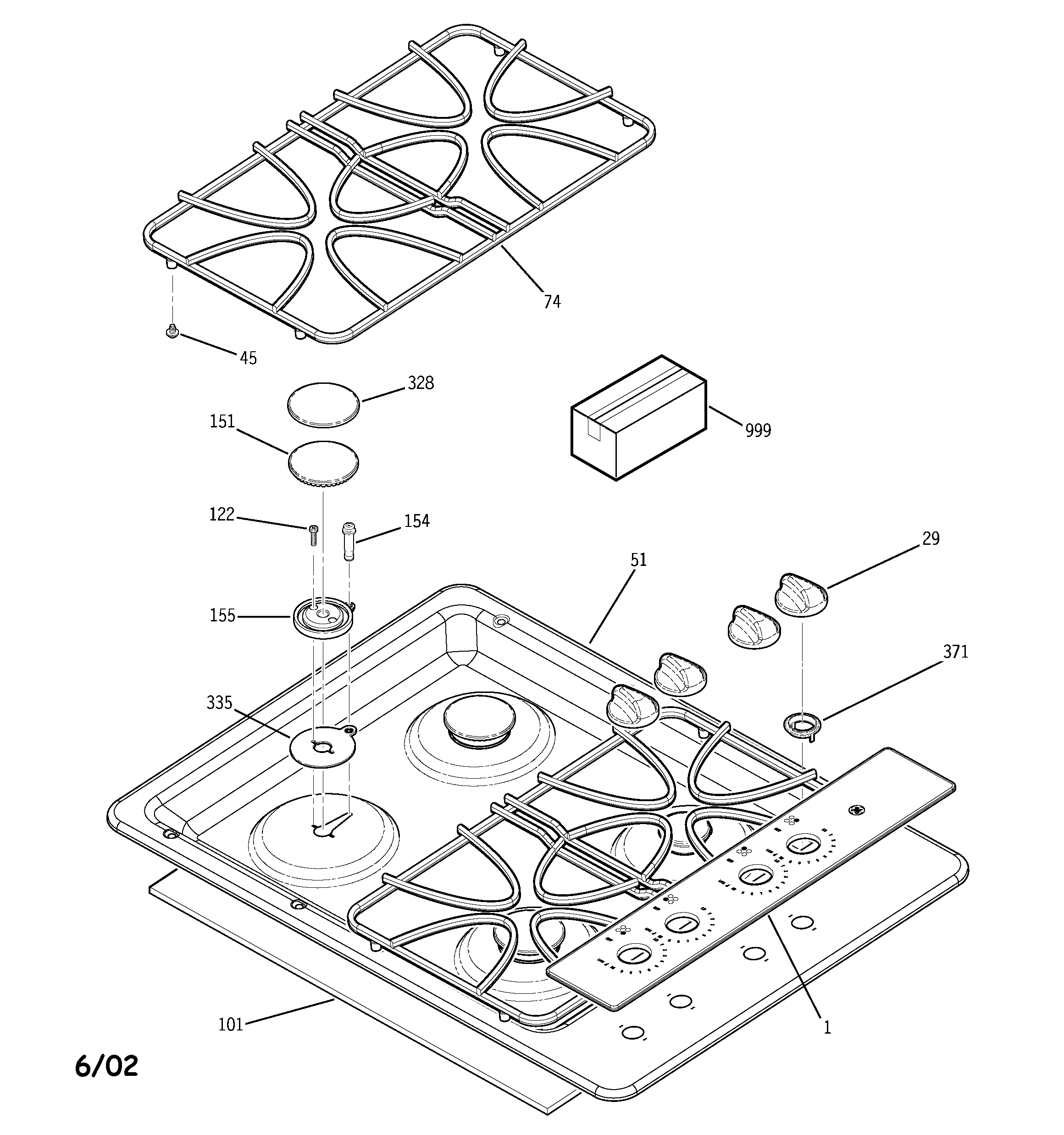 CONTROL PANEL & COOKTOP