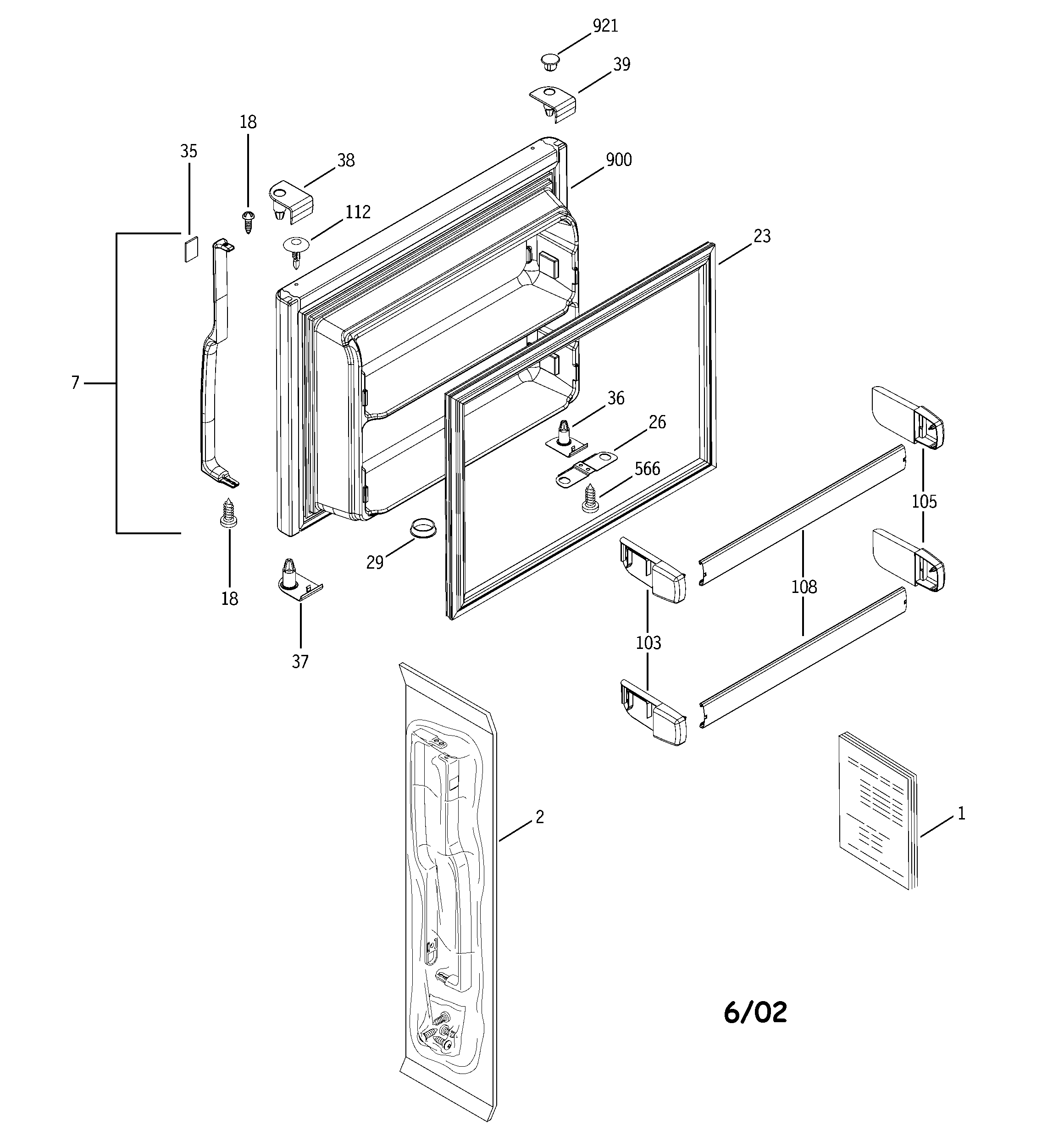 Freezer door