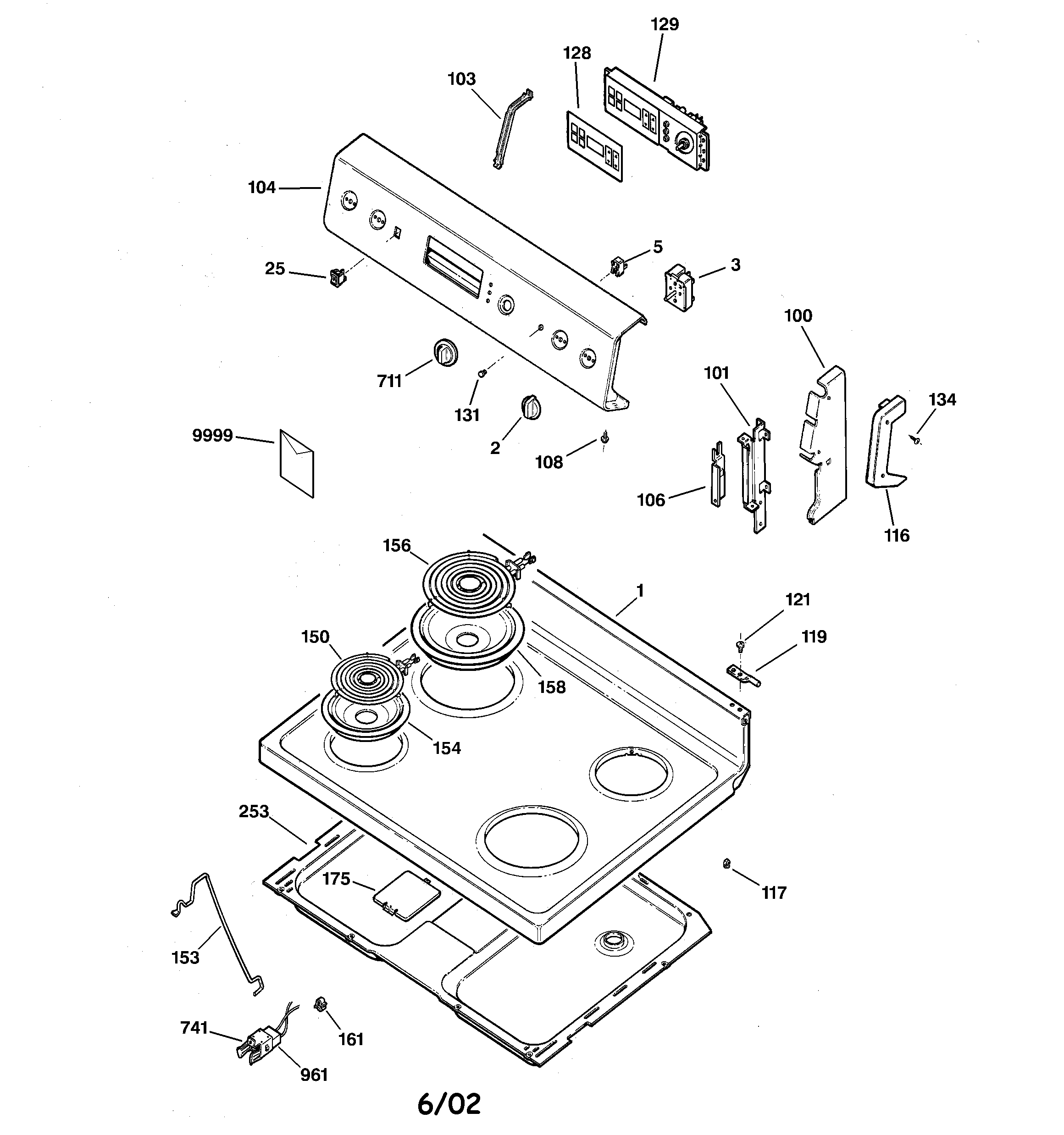 CONTROL PANEL & COOKTOP