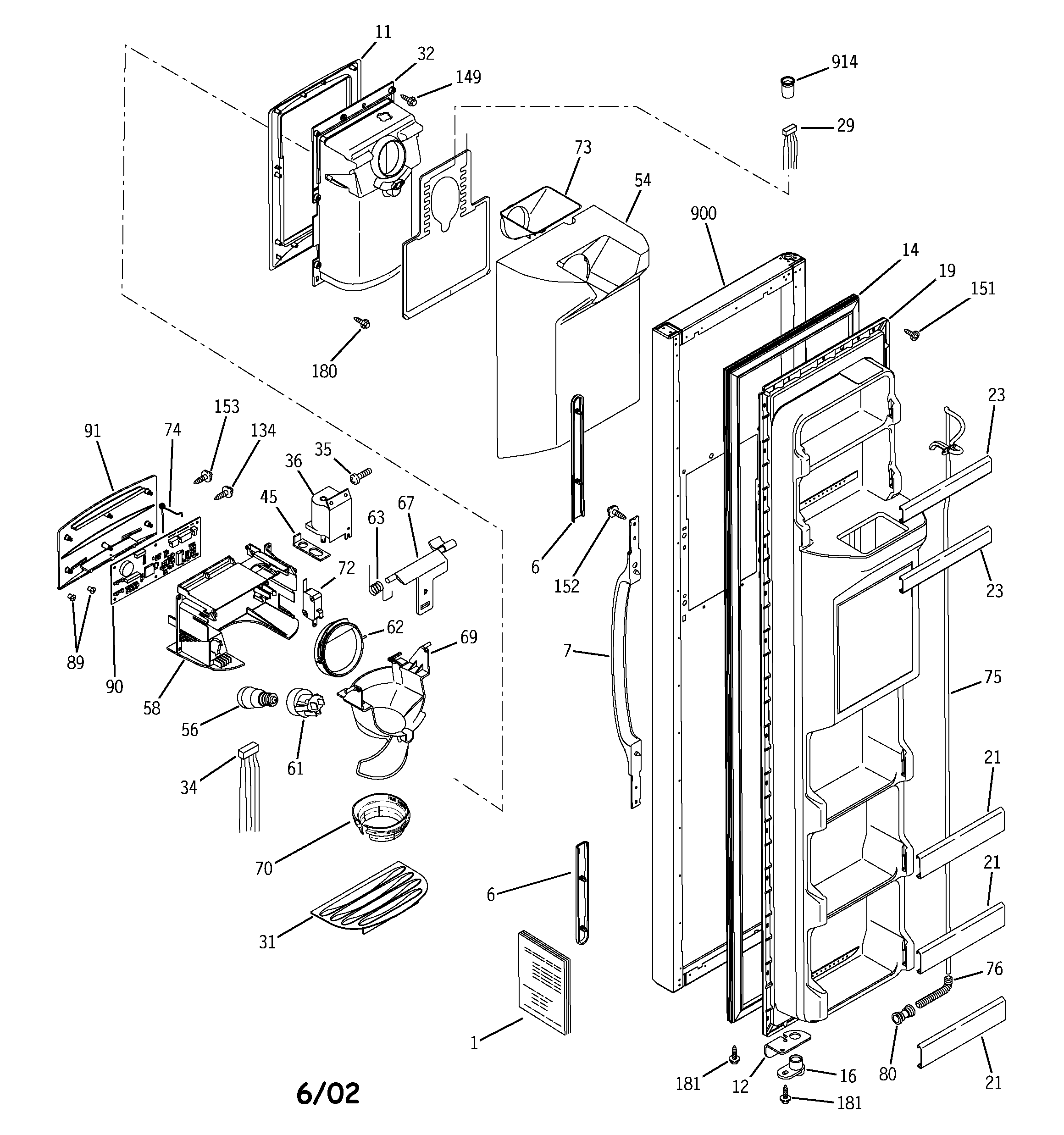 Freezer door