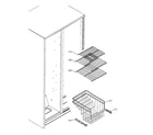 RCA RSG20DDMDFWW freezer shelves diagram