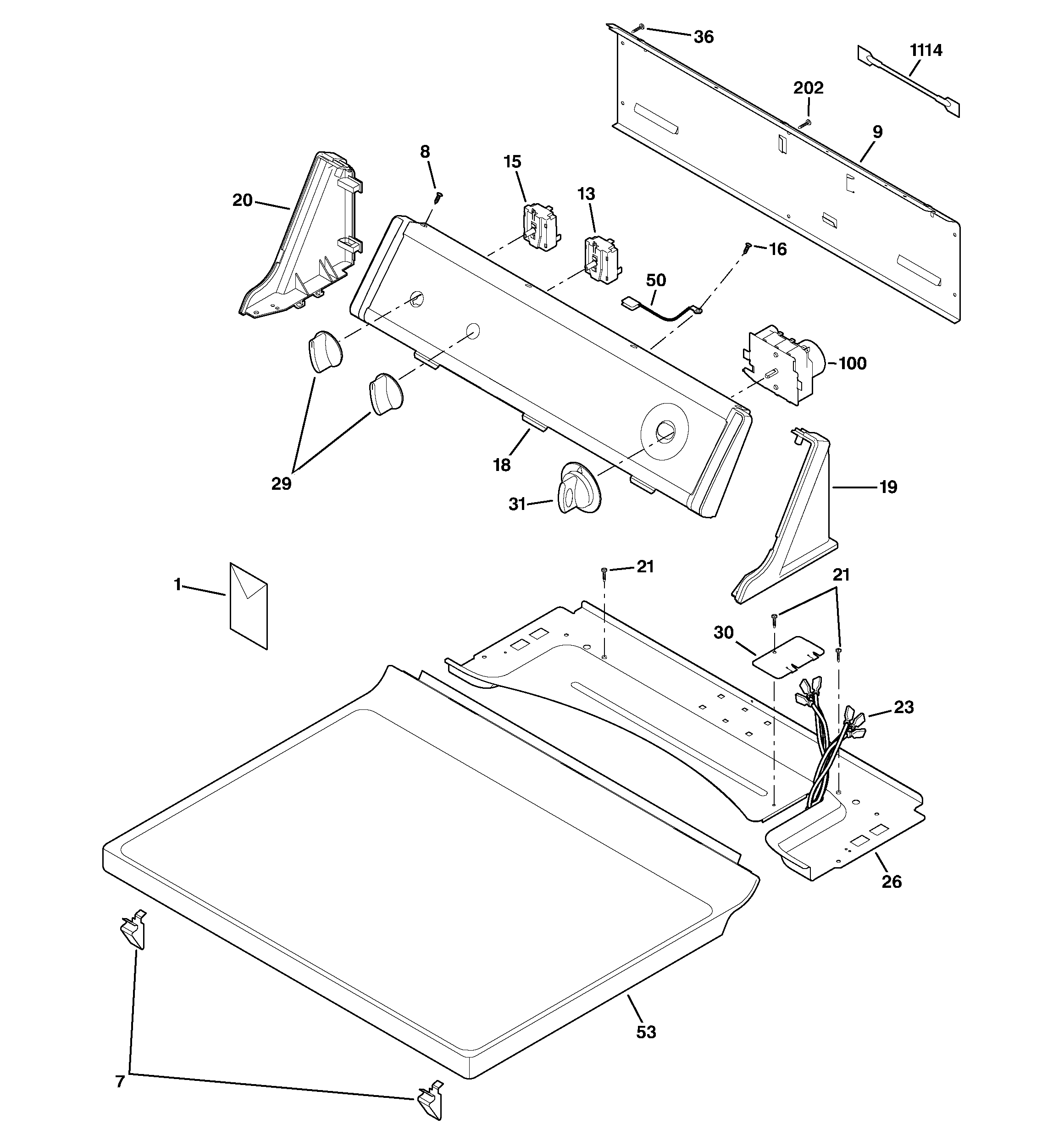 CONTROLS & TOP PANEL