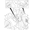 GE DCD330EB1WC cabinet & drum diagram