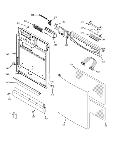 Escutcheon & door assembly