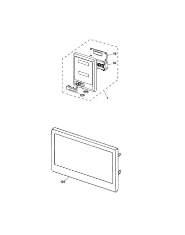 Microwave control panel & door