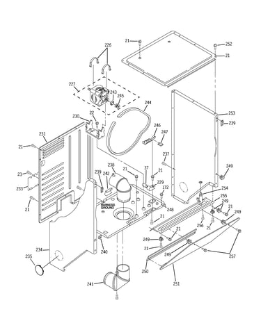 Dryer cabinet & motor