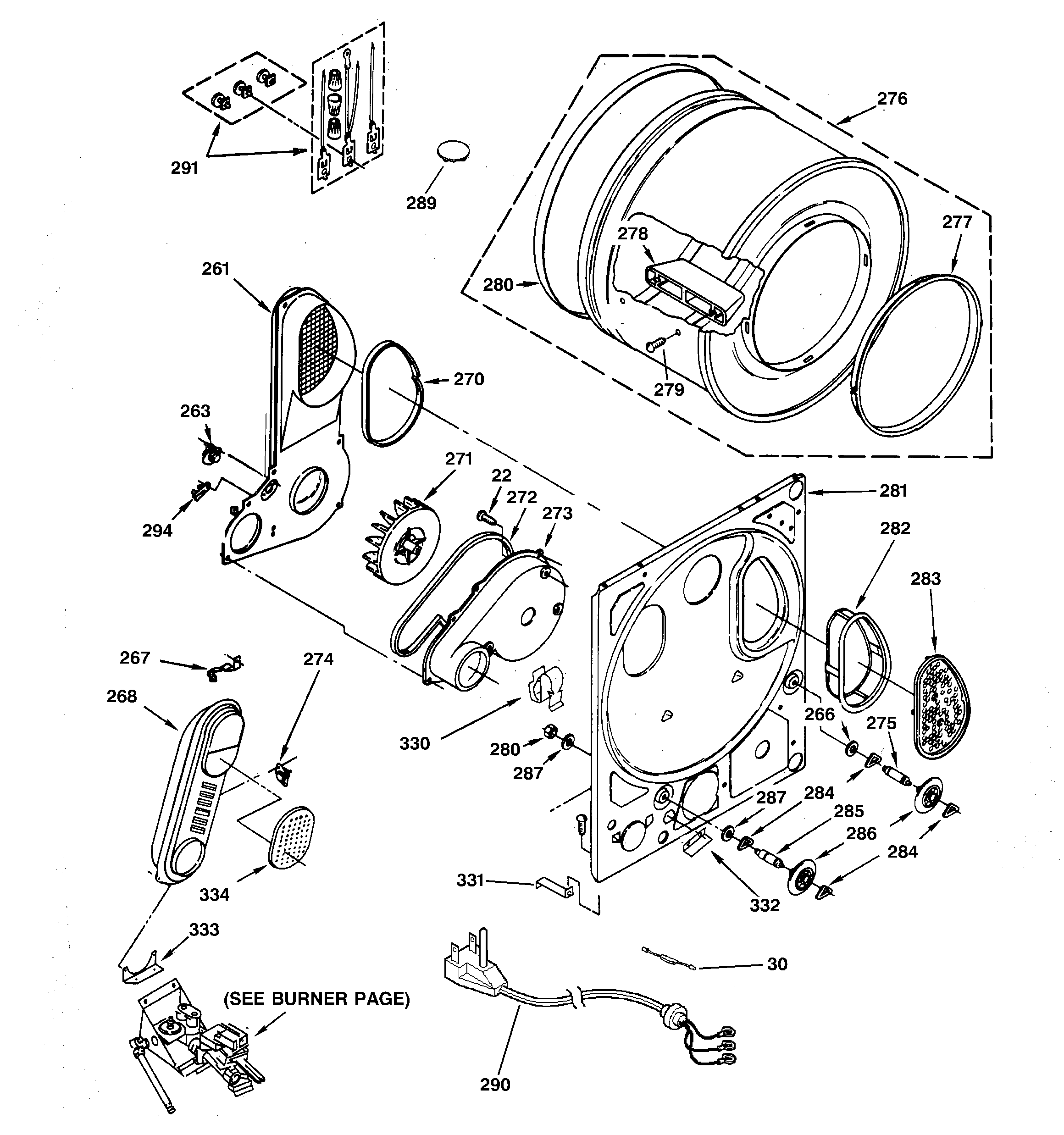 Dryer bulkhead parts