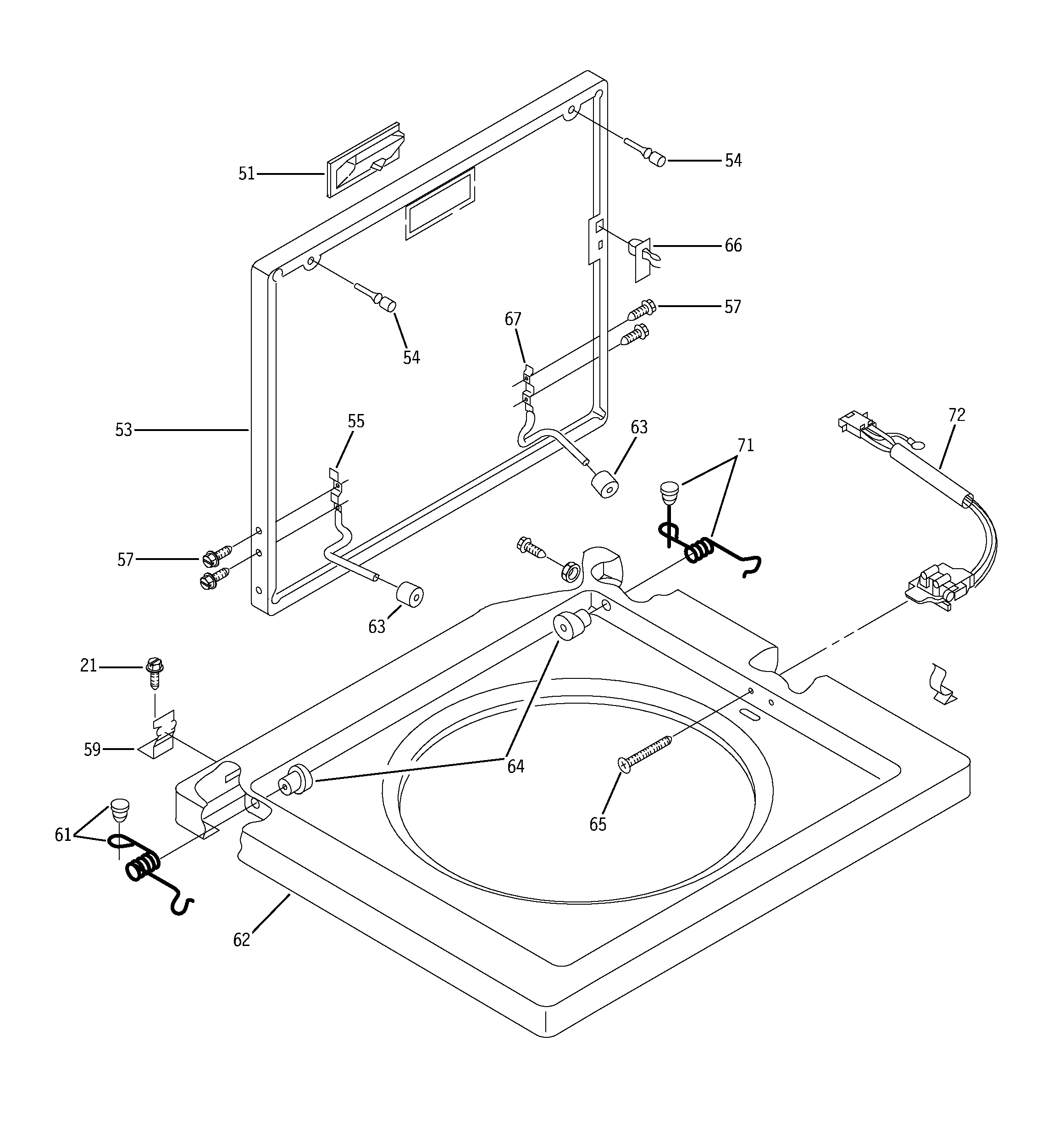 WASHER TOP & LID