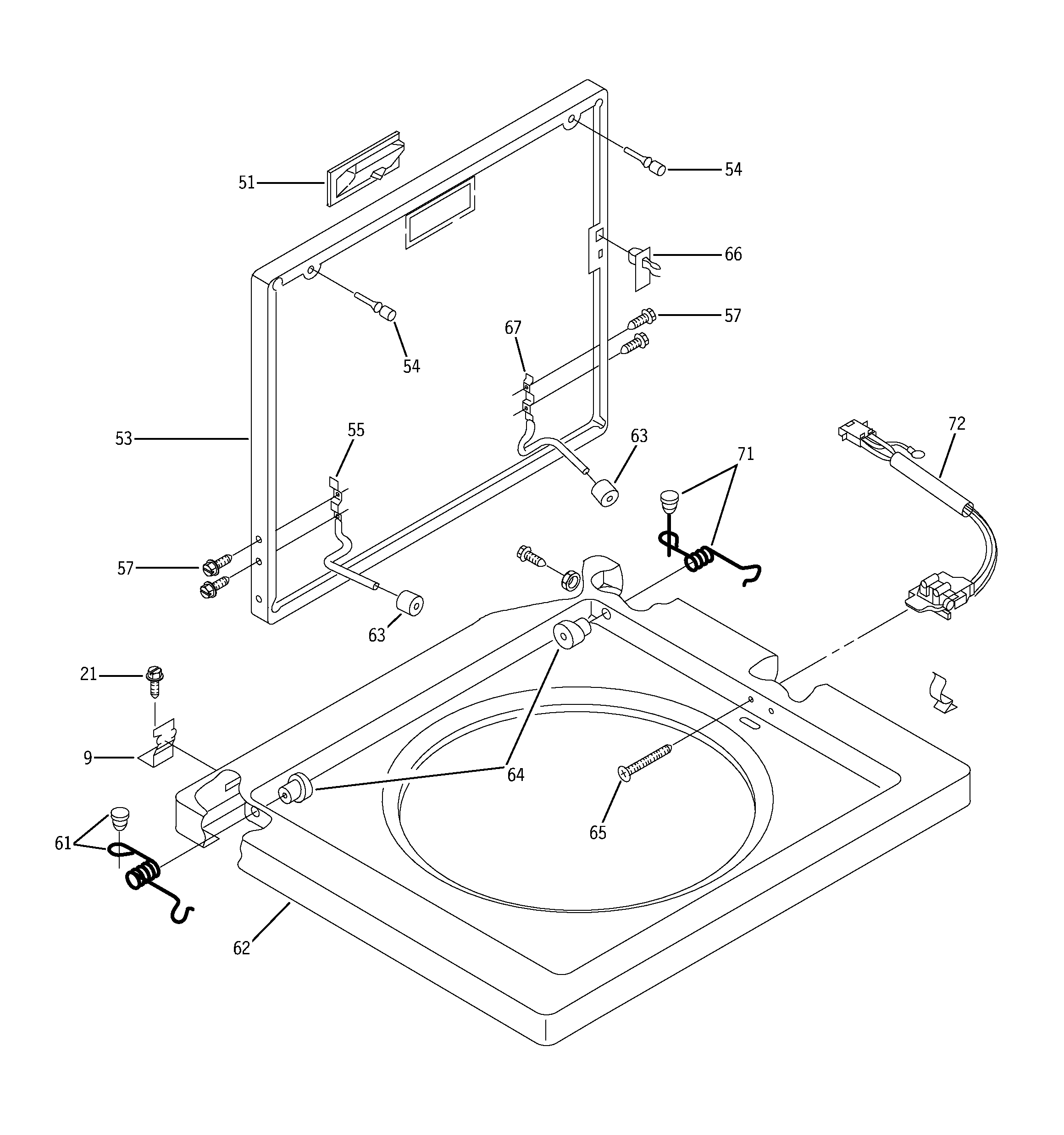 WASHER TOP & LID