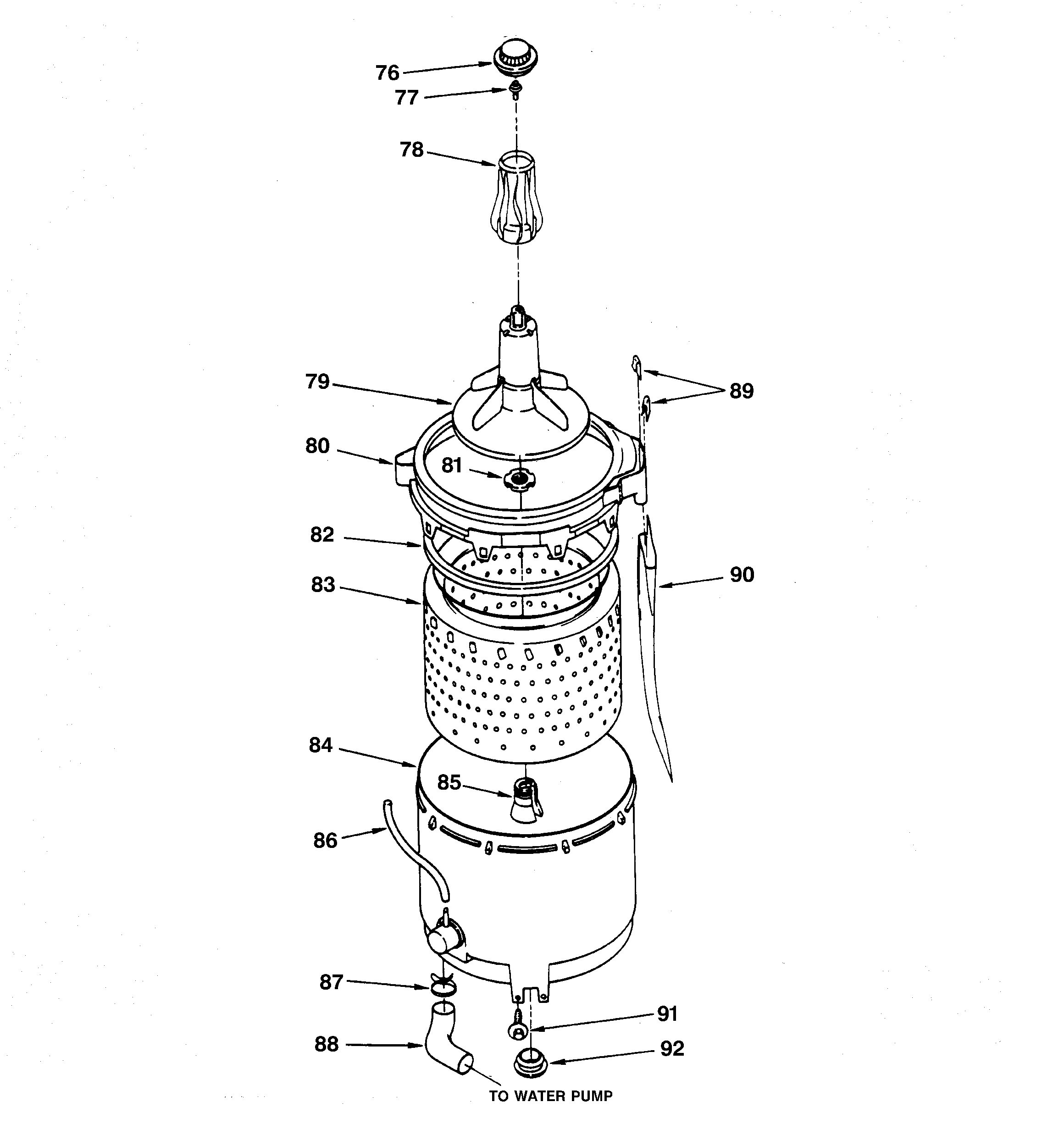 Agitator, basket & hub