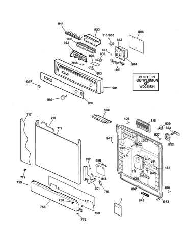 Escutcheon & door assembly
