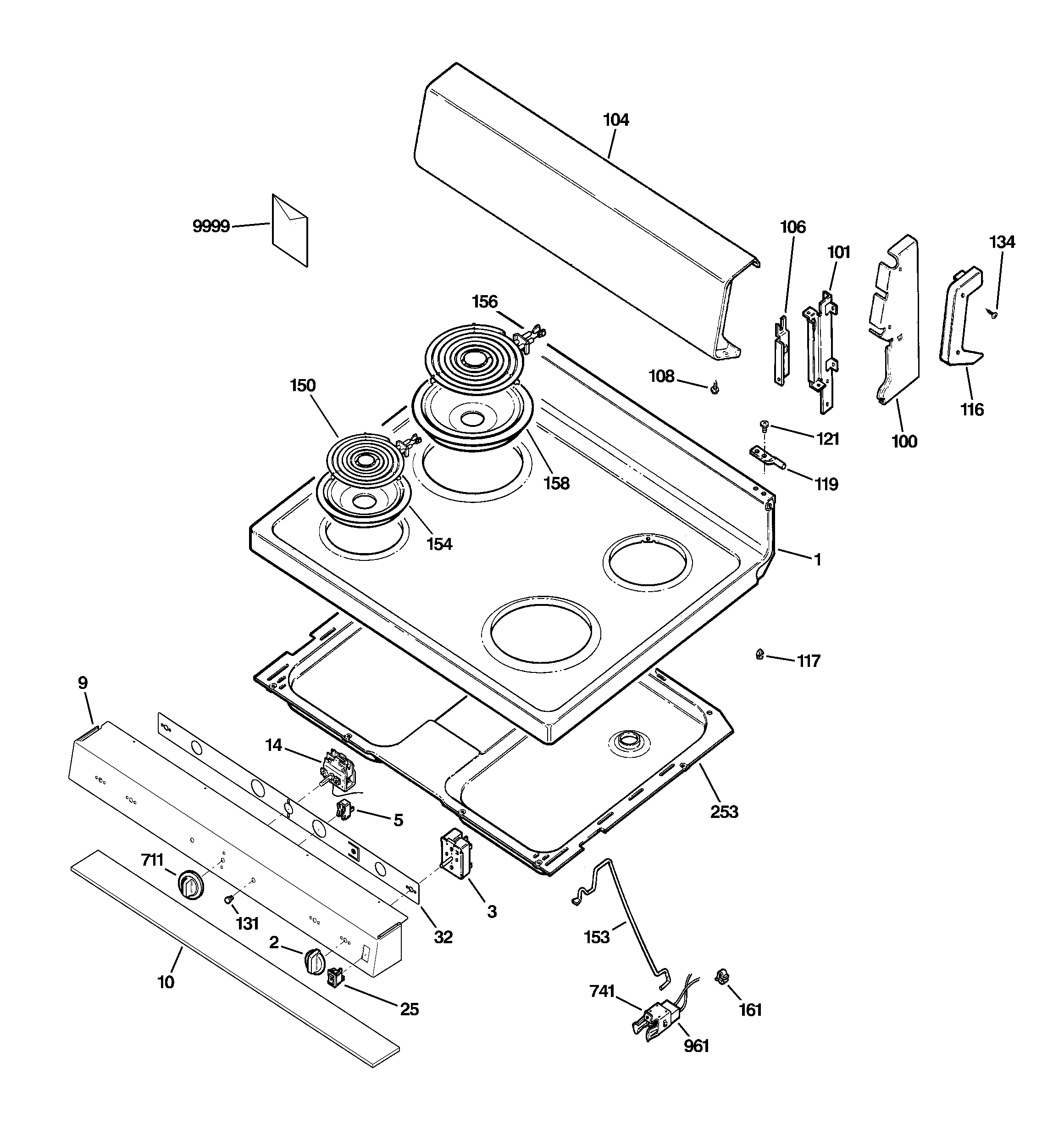 CONTROL PANEL & COOKTOP