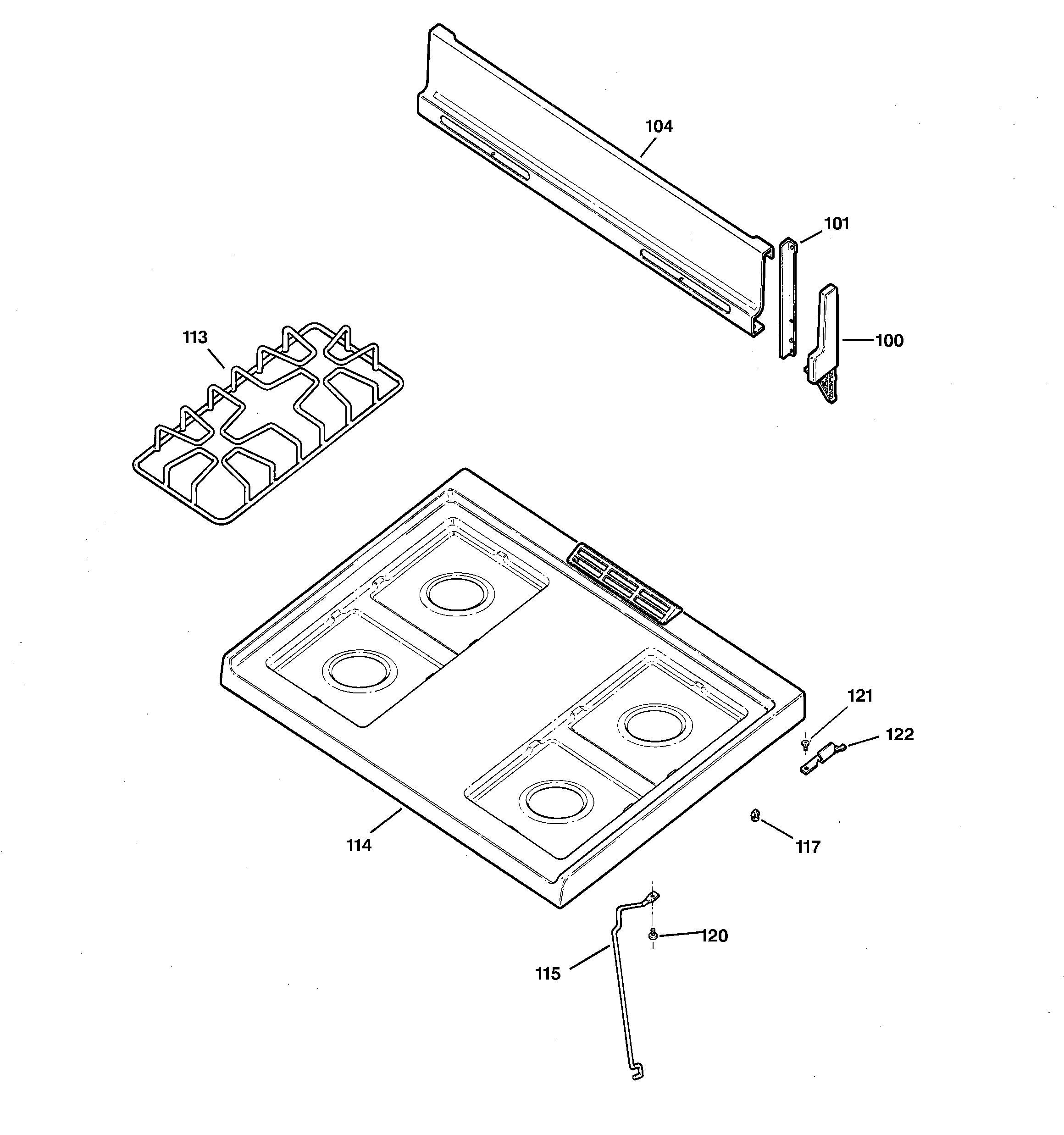 Control panel & cooktop