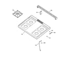 GE JGSS05BEA7BB control panel & cooktop diagram