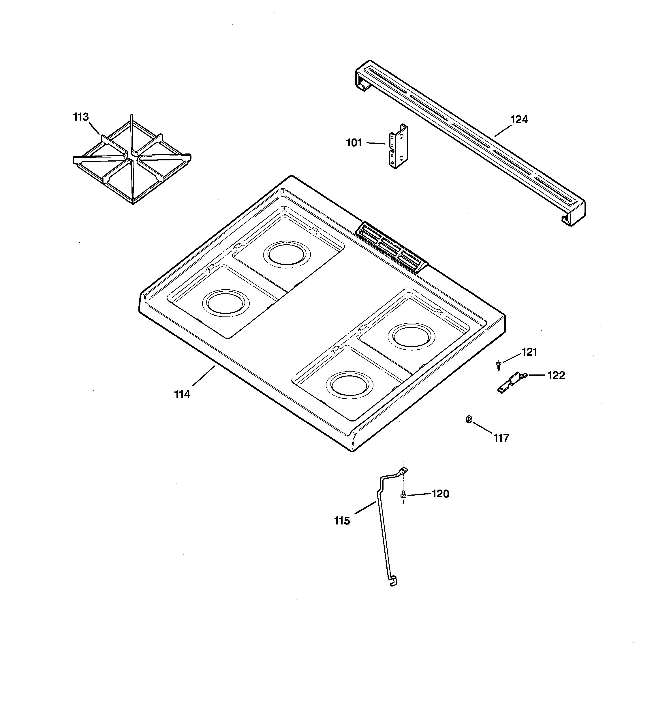 Control panel & cooktop