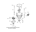 GE S3500B0WW suspension, pump & drive components diagram