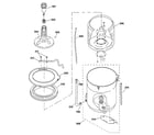 GE WSKP2060W1WH agitator, basket & tub parts diagram