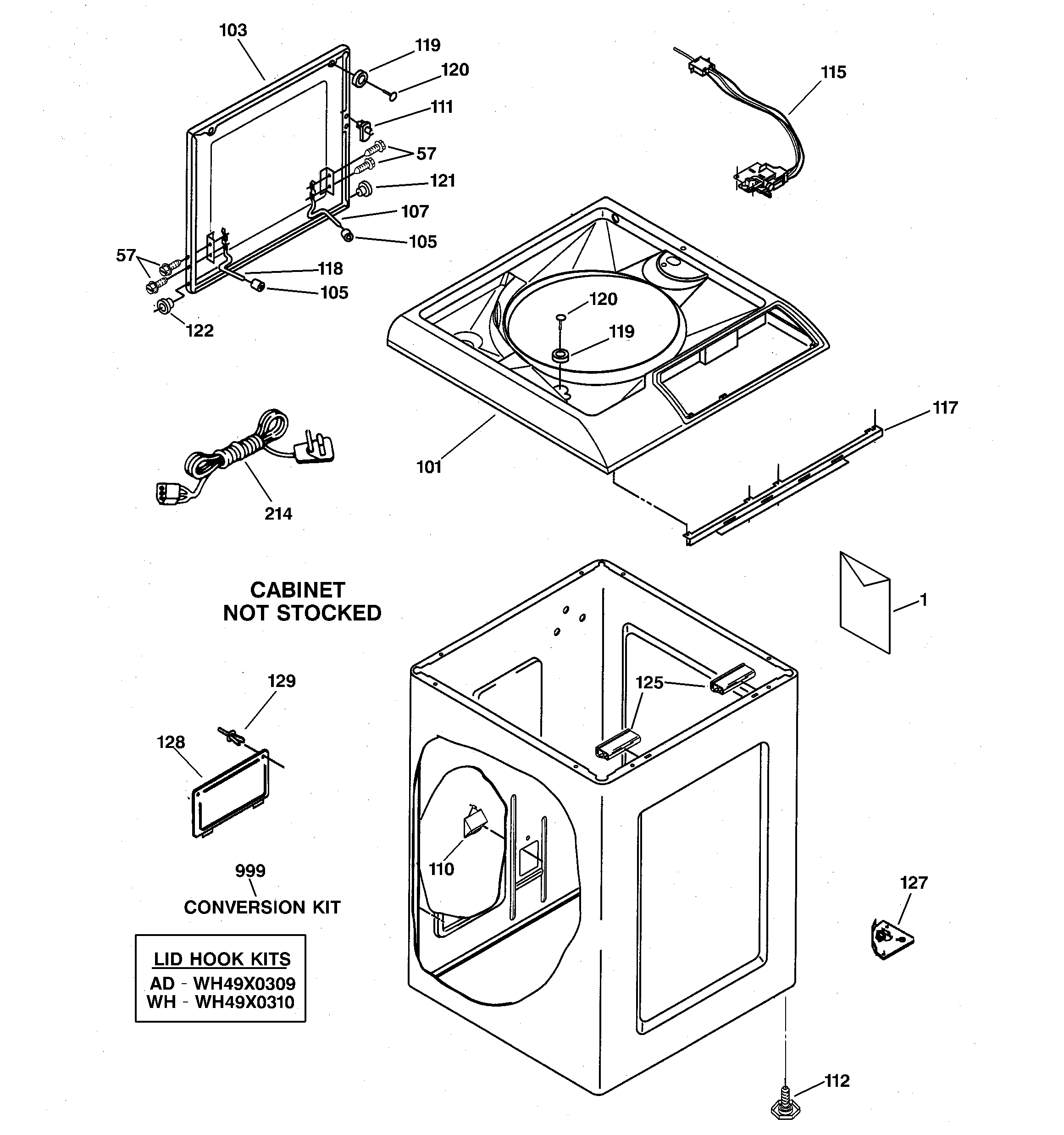 Top & cabinet parts