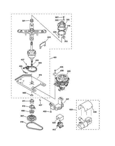 Brake, clutch, gearcase, motor & pu