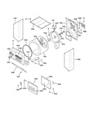 Dryer cabinet, drum & heater