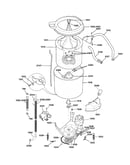 Washer tub, hoses & motor