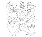 GE WSM2781WCWWW dryer motor, blower & belt diagram