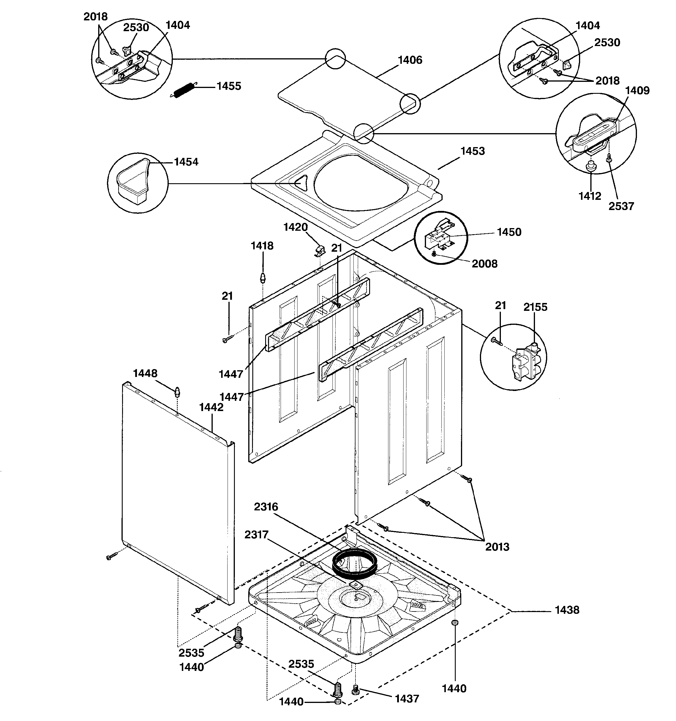 Washer cabinet