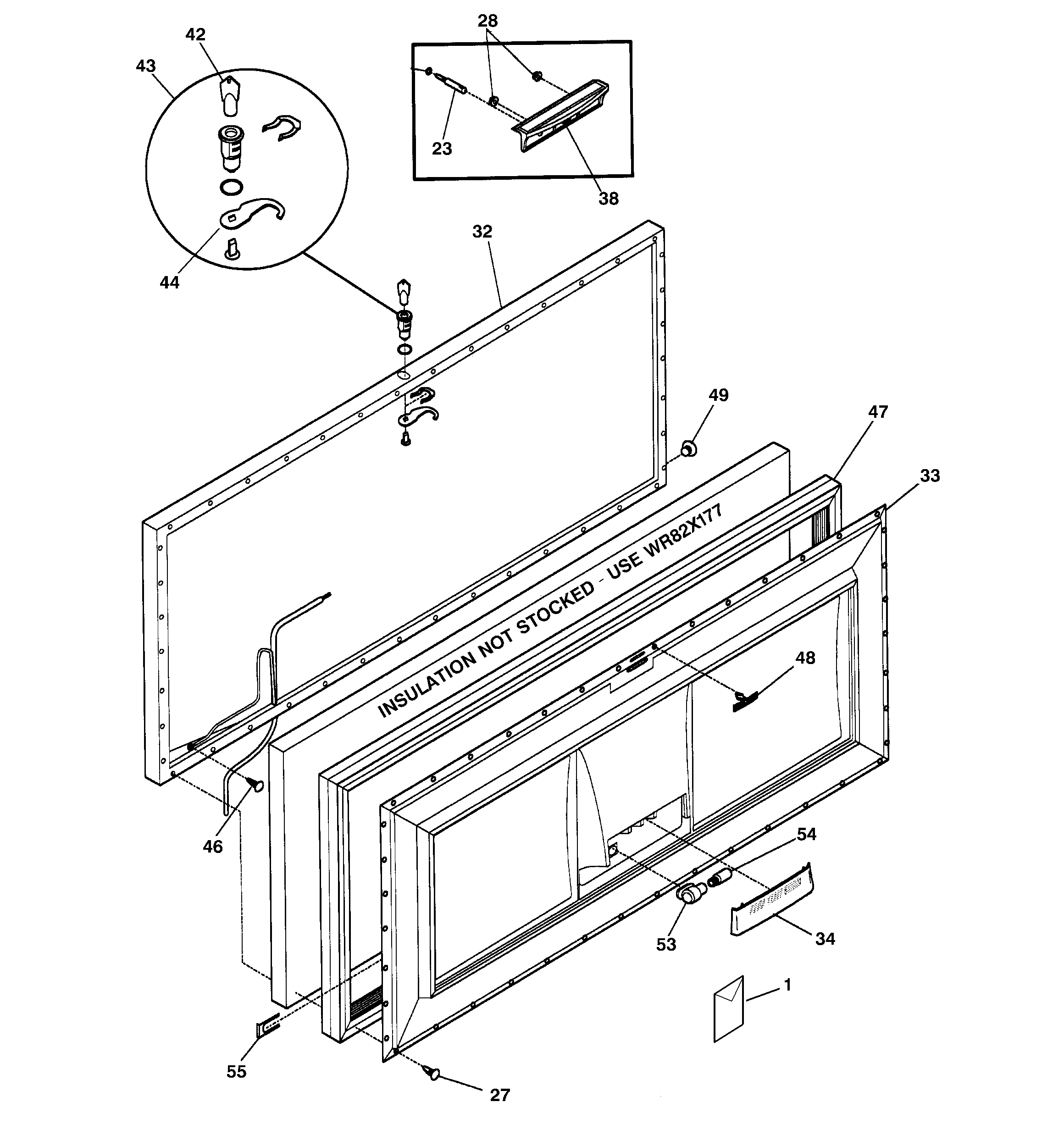Freezer door