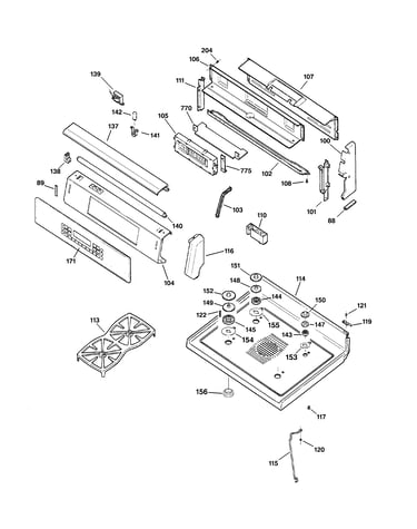 Control panel & cooktop