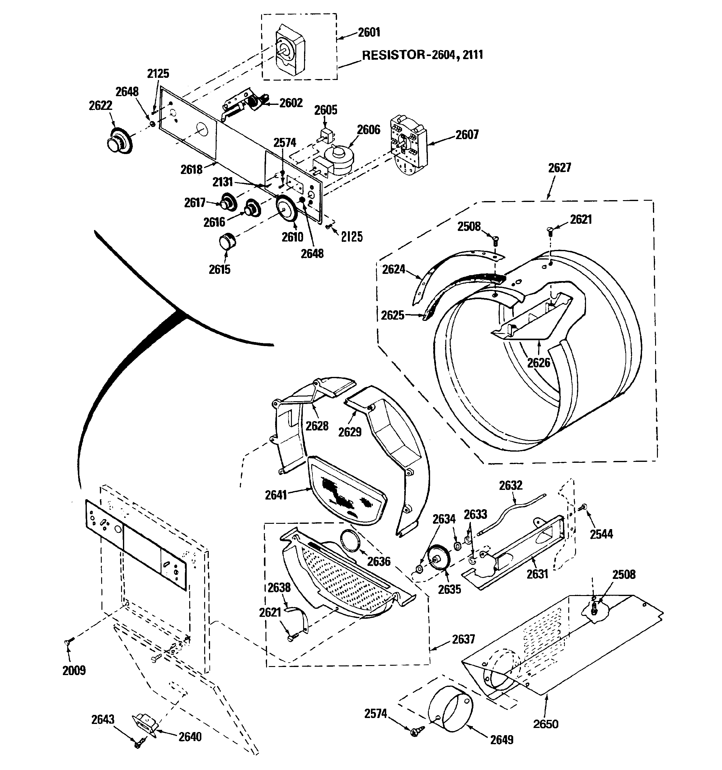 Console controls & drum
