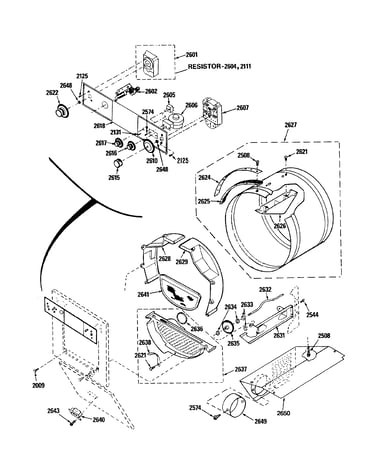 Console controls & drum