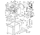 GE WSM2000HBW cabinet parts & heater diagram