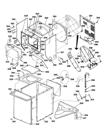 Cabinet parts & heater