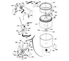 GE WSM2000HBW tub, water valve & lid switch diagram