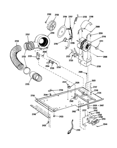 Dryer motor, blower & belt