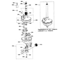 GE WSM2000HBW transmission, water seal & lower be diagram