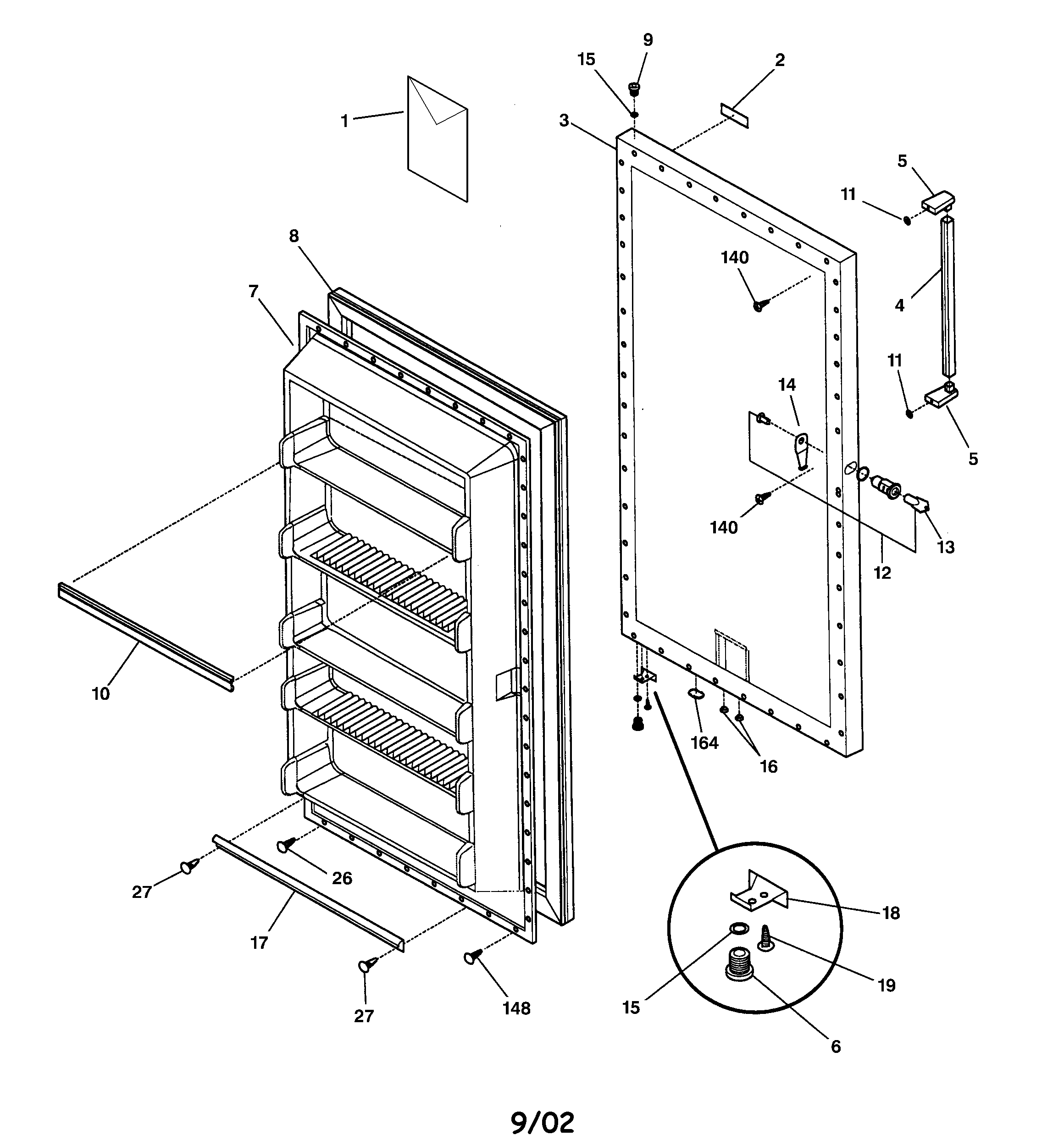 Freezer door