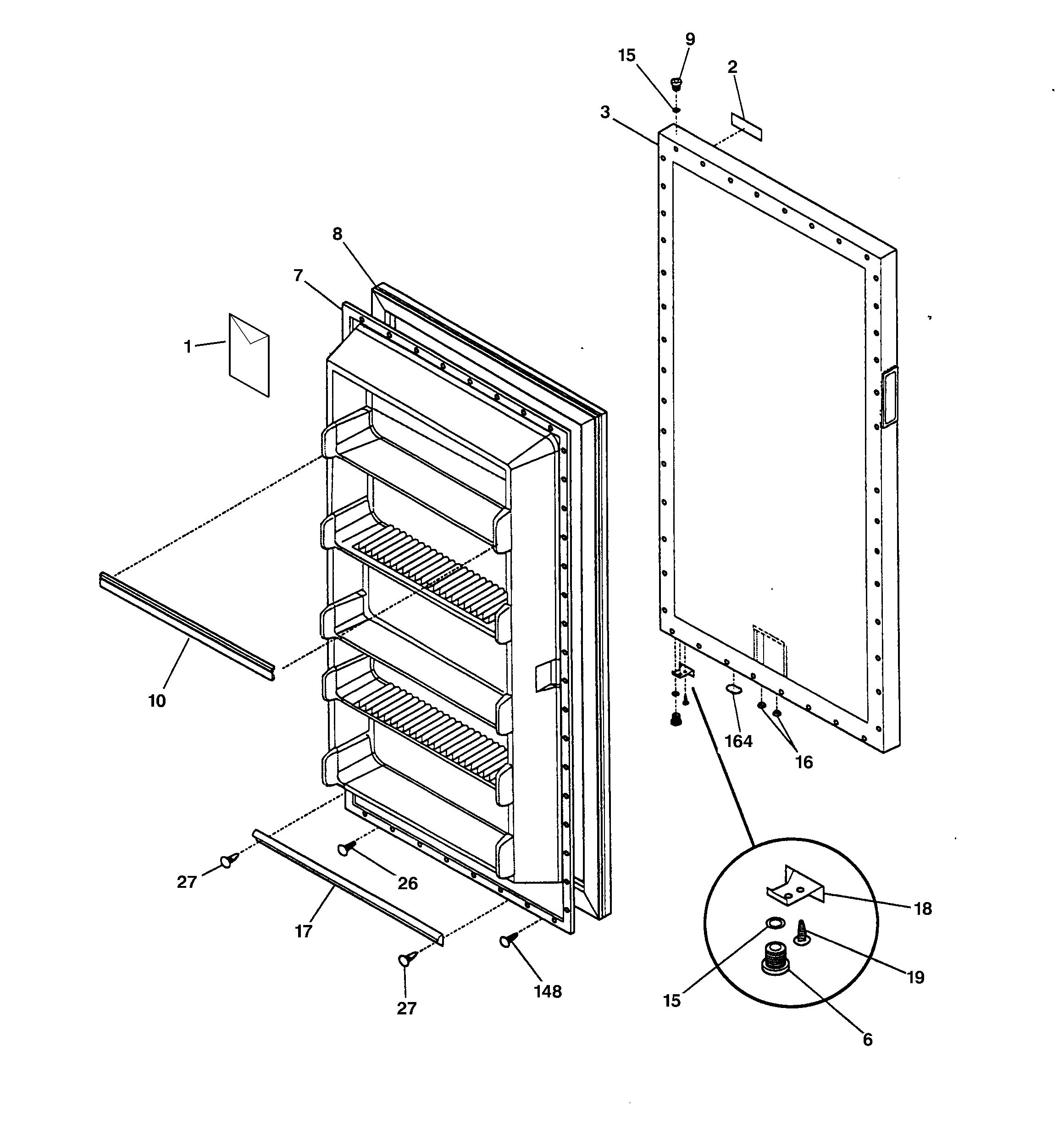 Freezer door