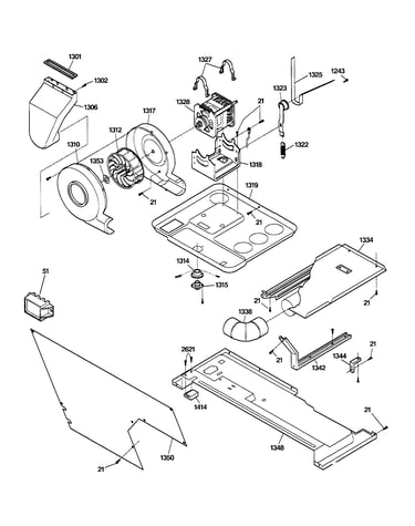 Dryer motor, blower & belt