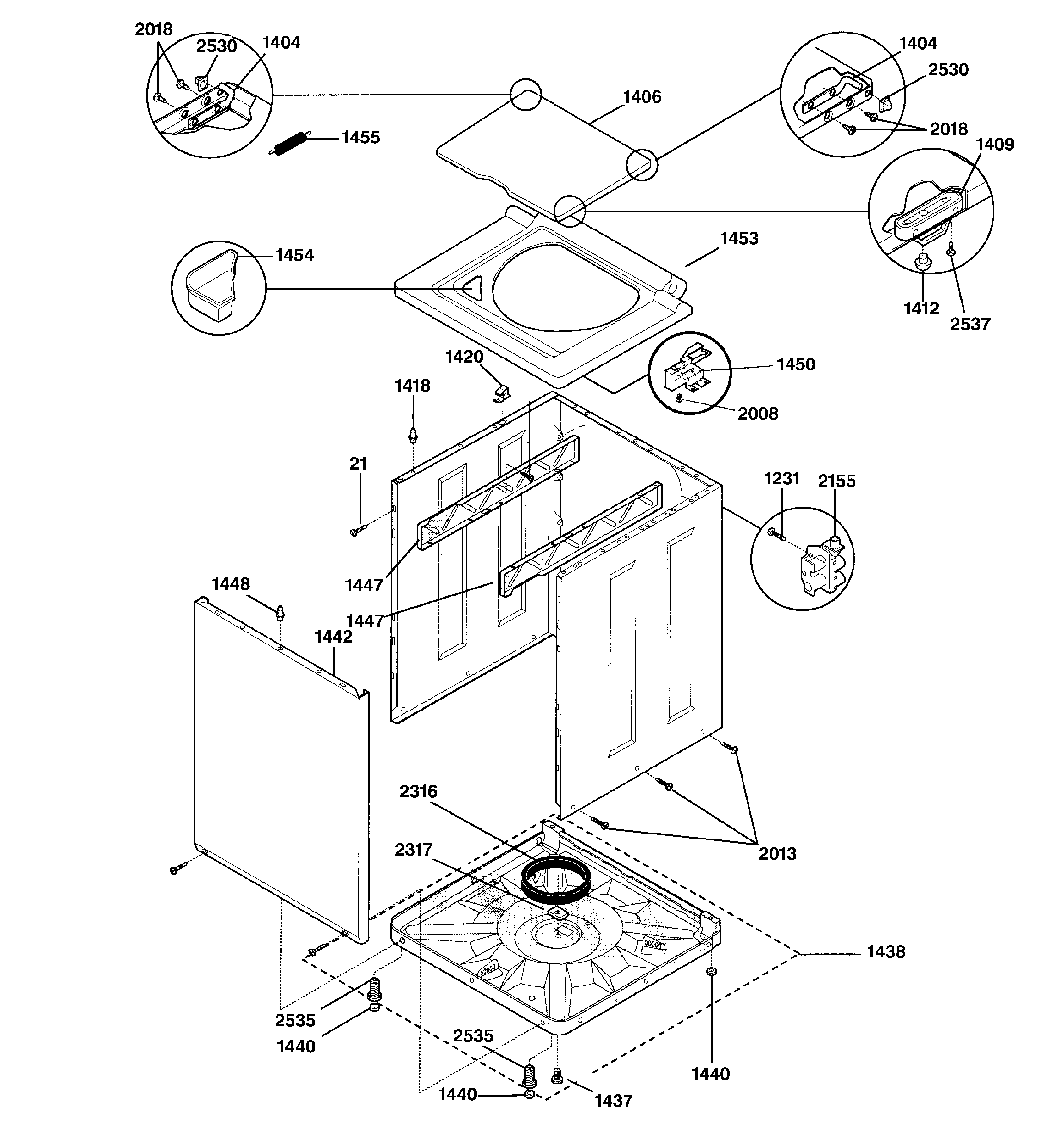 Washer cabinet