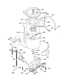 Washer tub, hoses & motor
