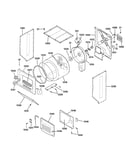 Dryer cabinet, drum & heater