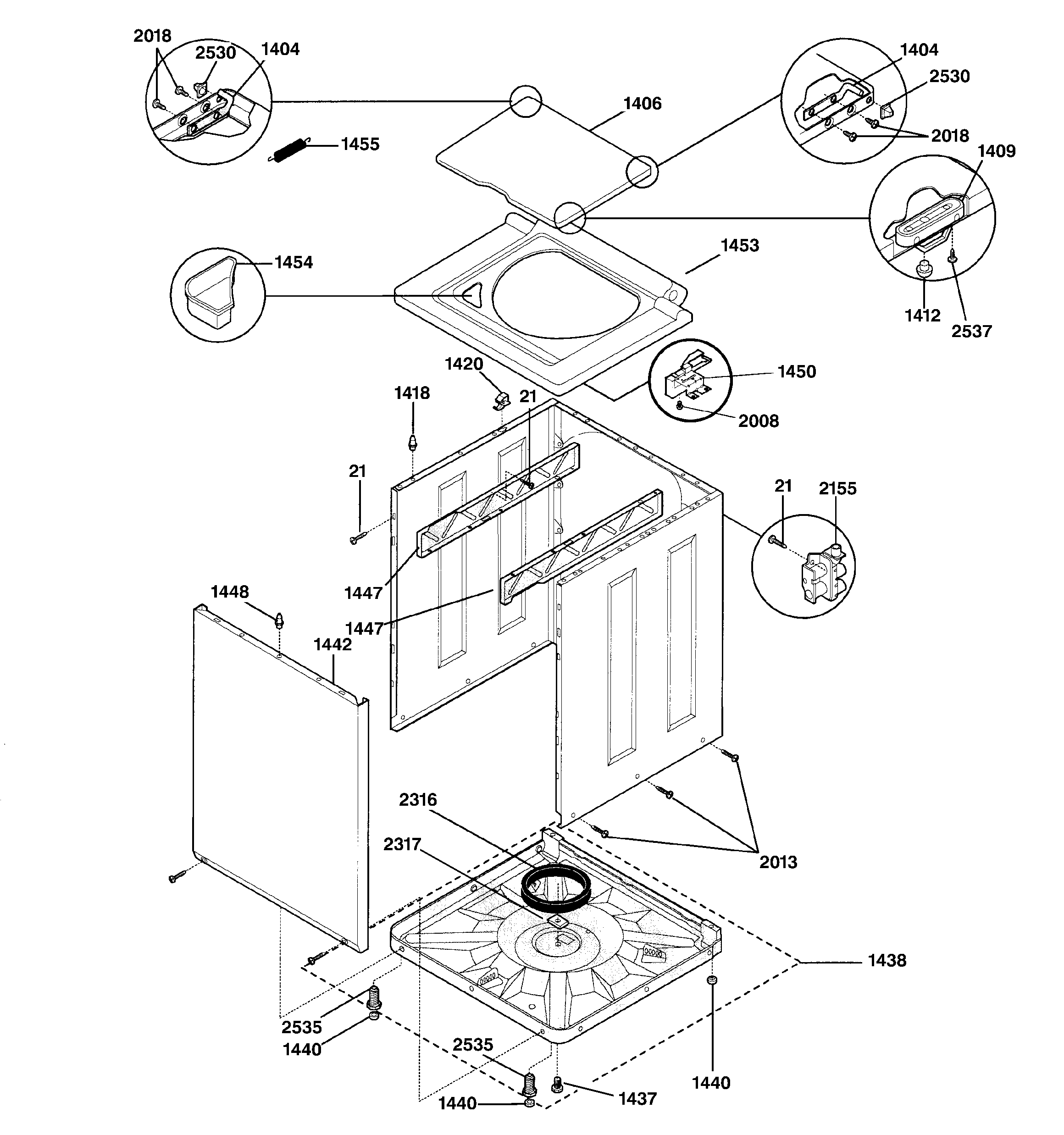 Washer cabinet