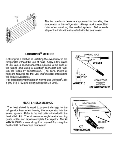 Evaporator instructions
