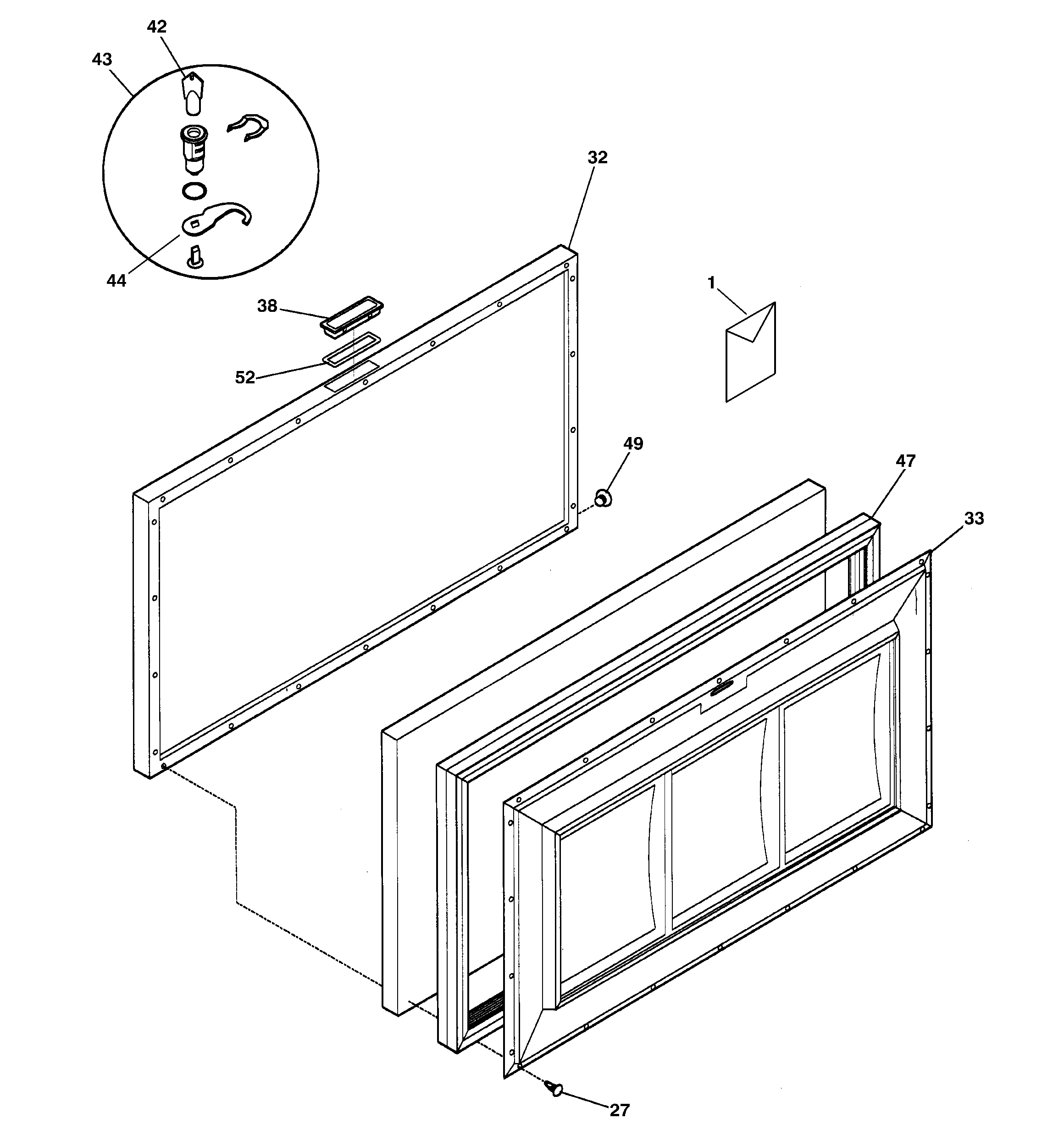 Freezer door