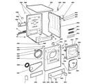 GE DSKS333EC0WW backsplash, cabinet & front panel diagram