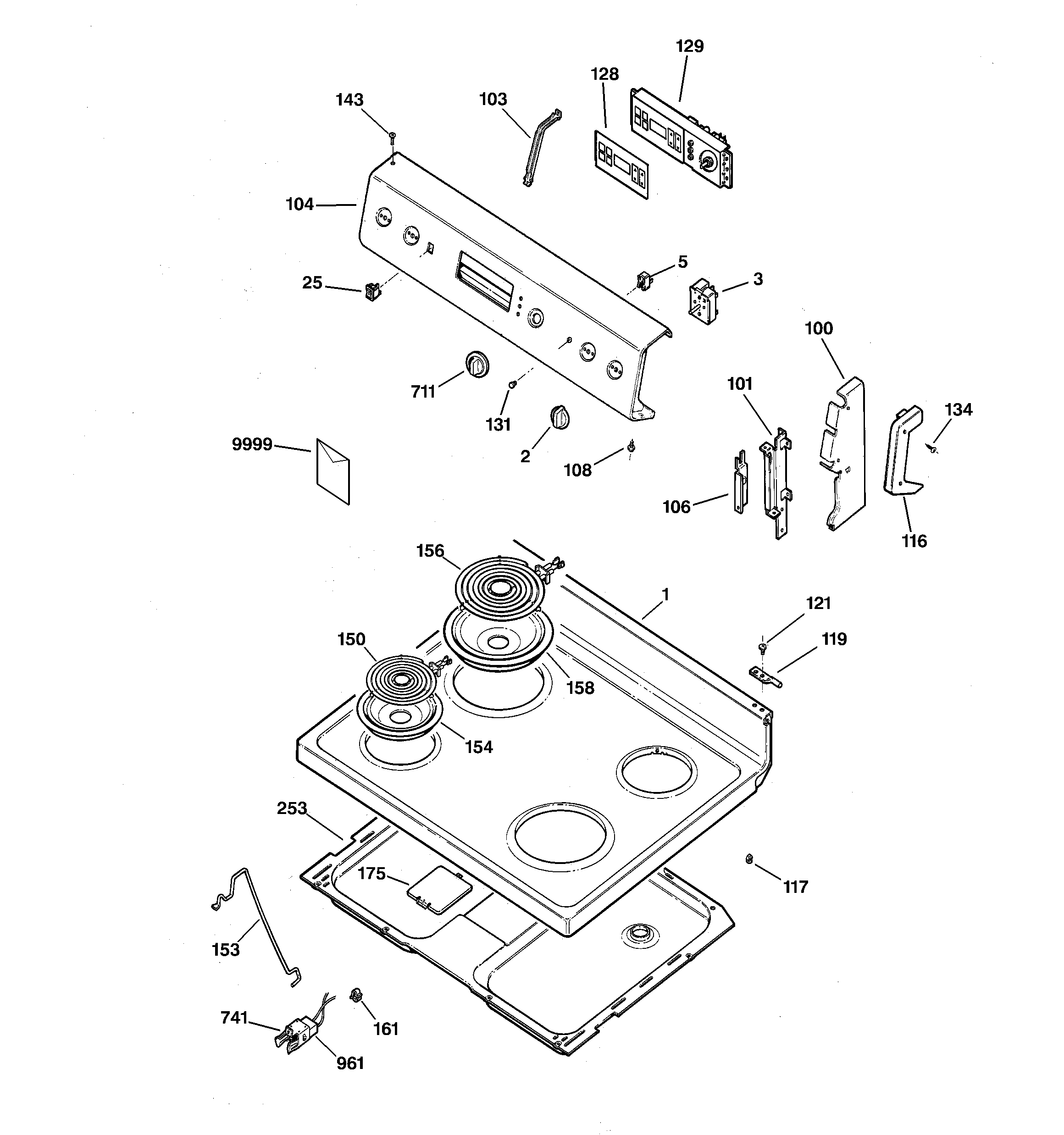 CONTROL PANEL & COOKTOP